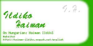 ildiko haiman business card
